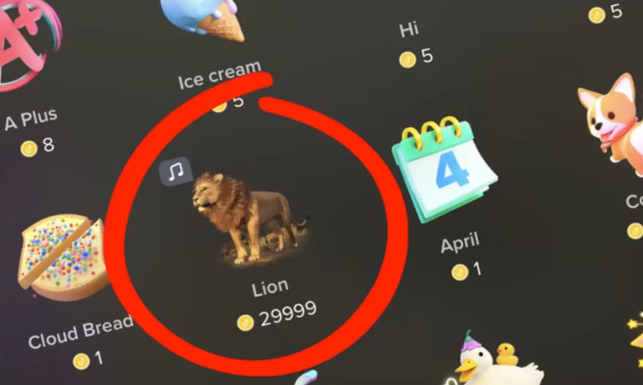 how much is a lion worth on tiktok